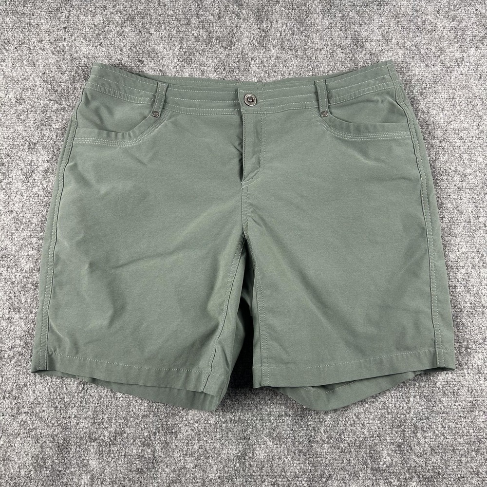 Kuhl‎ Shorts Womens 14 Green Chino Hiking Outdoor Casual Nylon Blend Performance